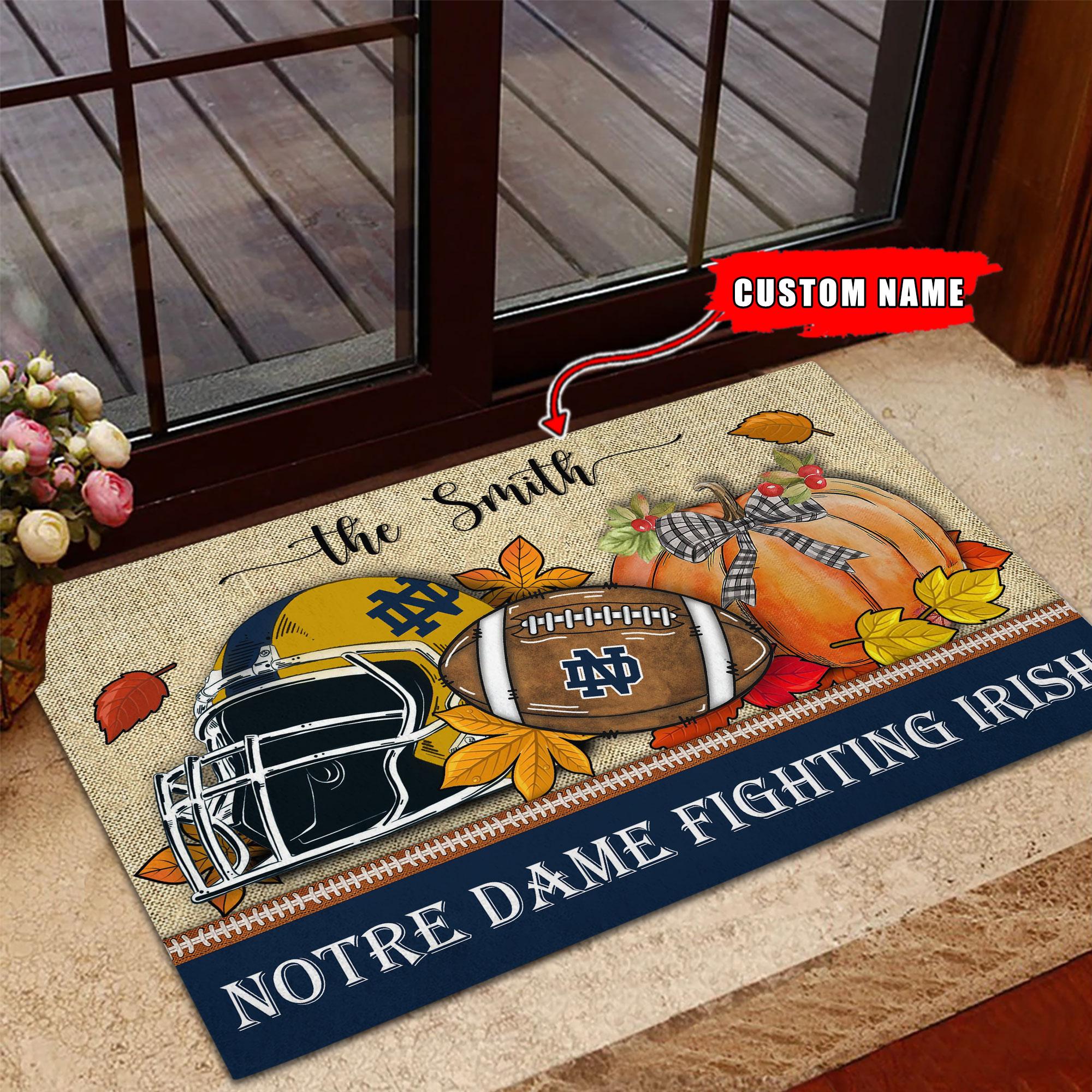 Notre Dame Fighting Irish Fall Football Doormat