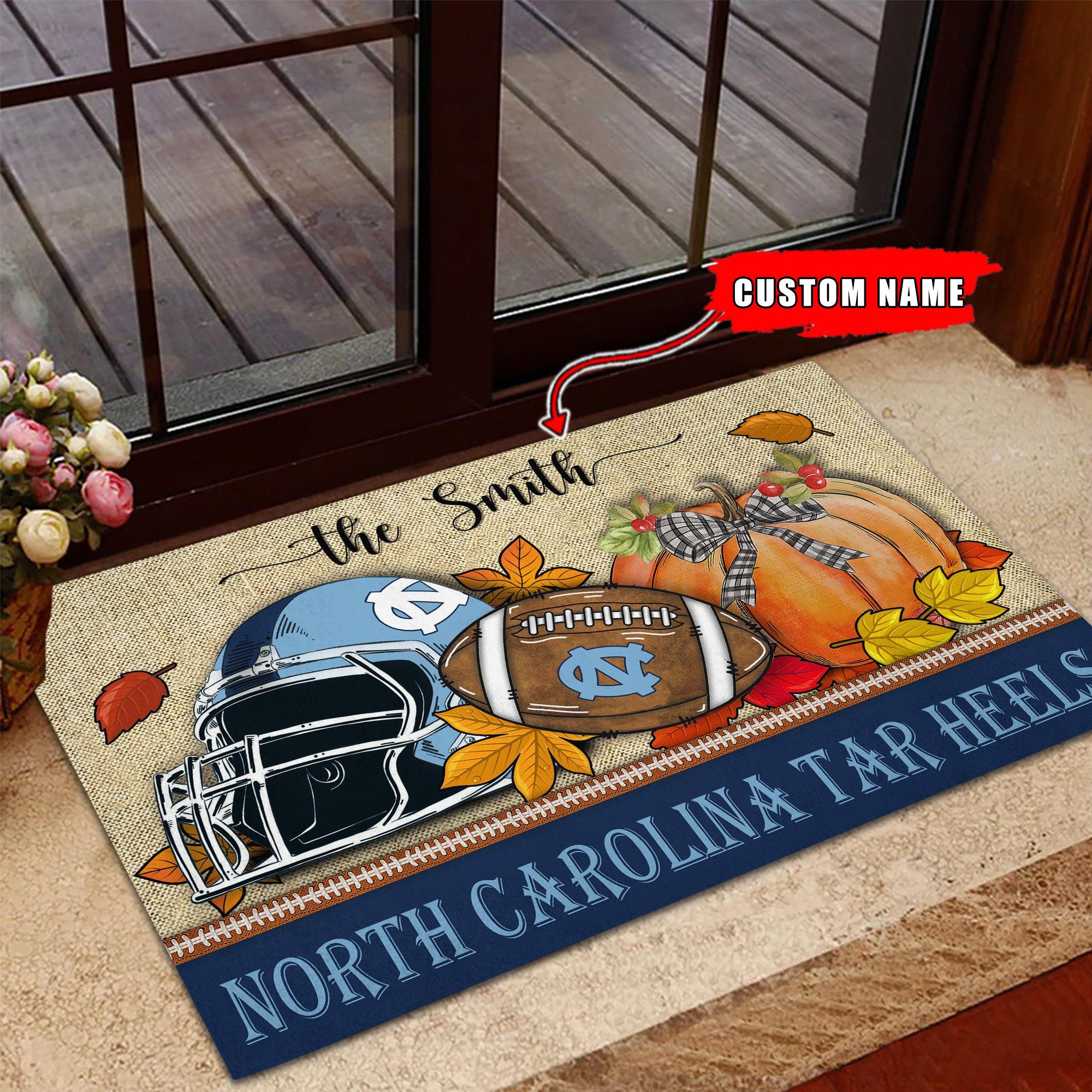 North Carolina Tar Heels Fall Football Doormat