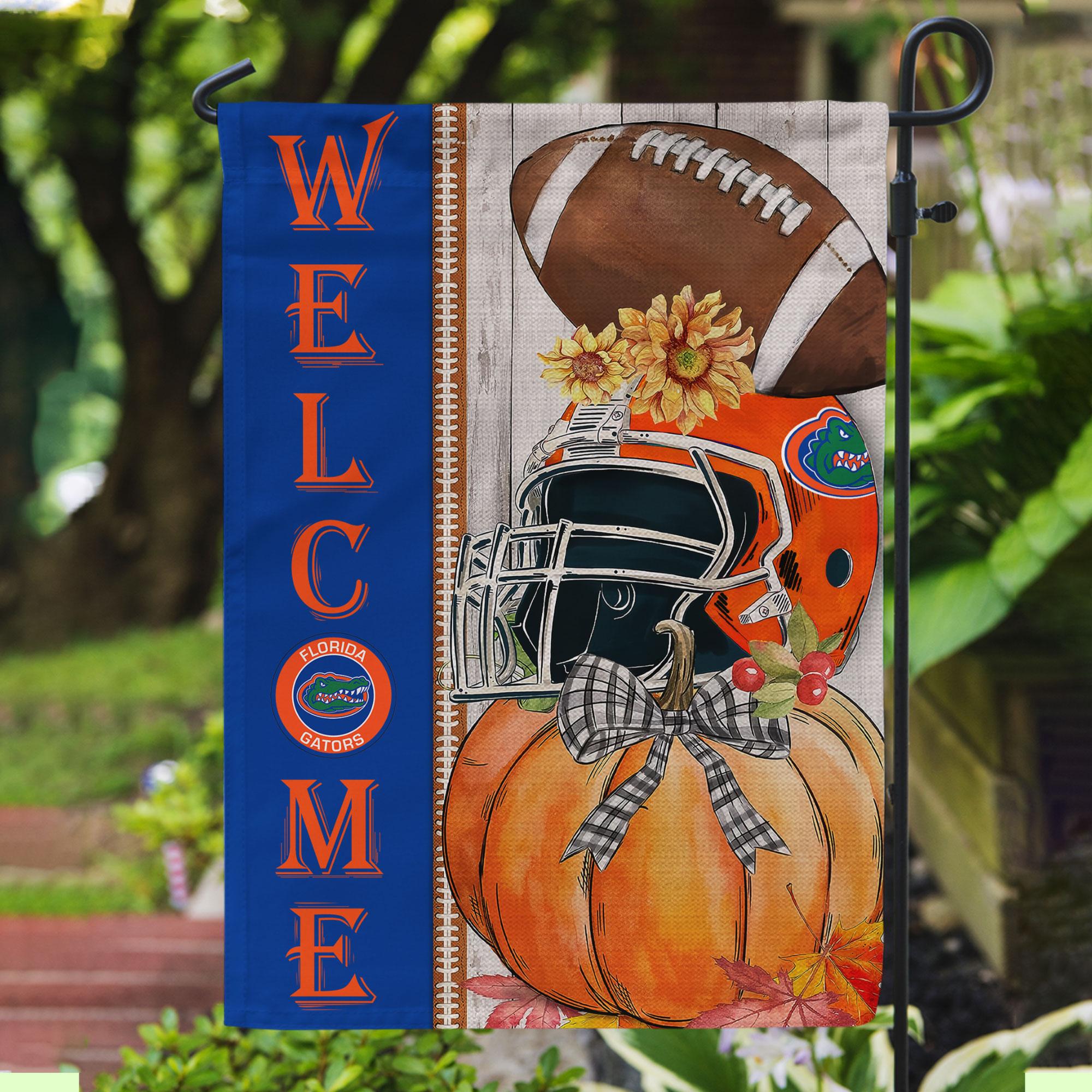 Florida Gators Welcome Fall Football Garden Flag - Double Sided Printed