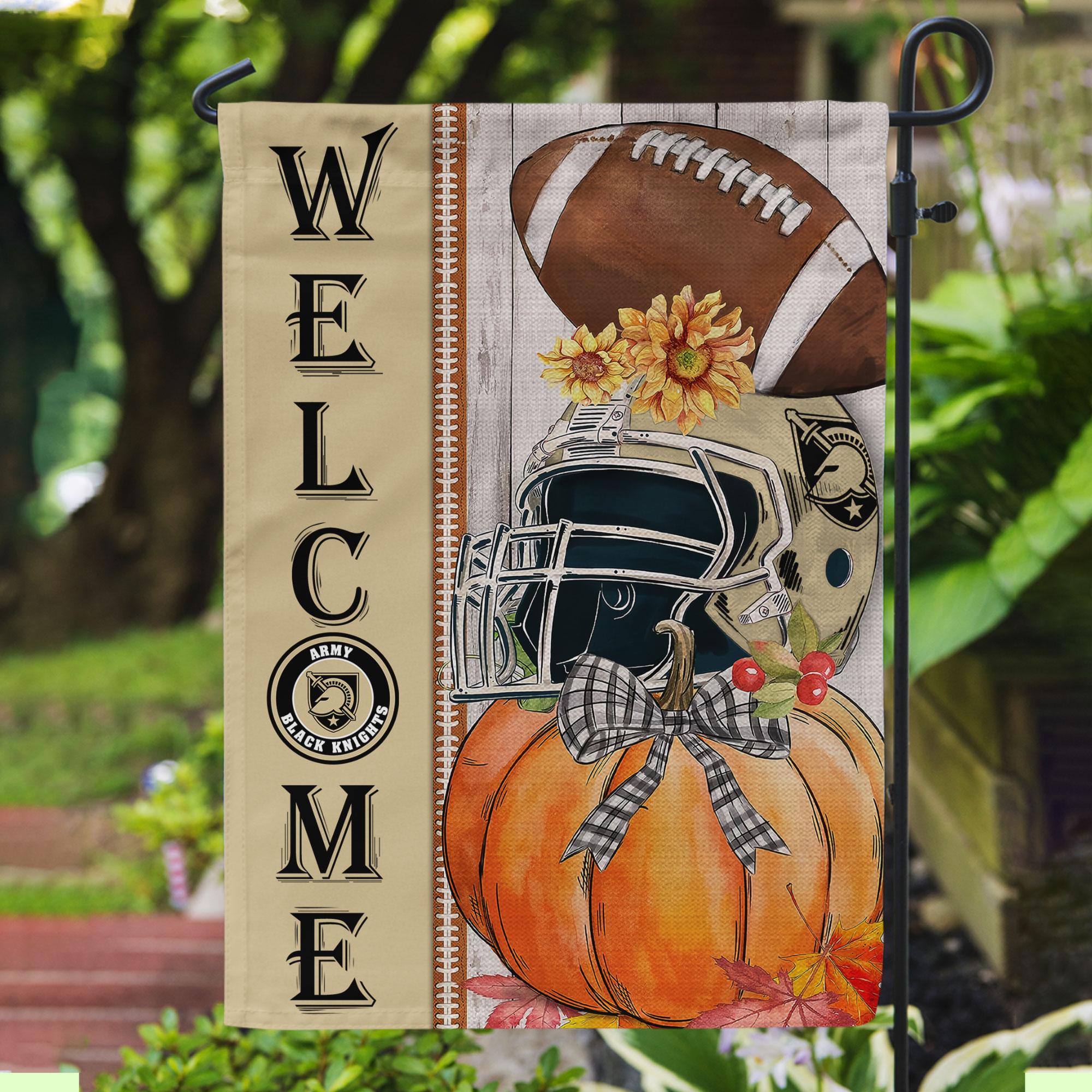 Army Black Knights Welcome Fall Football Garden Flag - Double Sided Printed