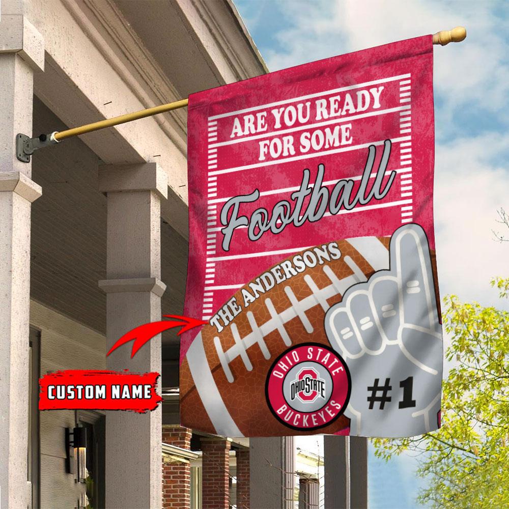 ZNCAA – Are You Ready For Some Football Garden Flag – Custom name – Double Sided Printed