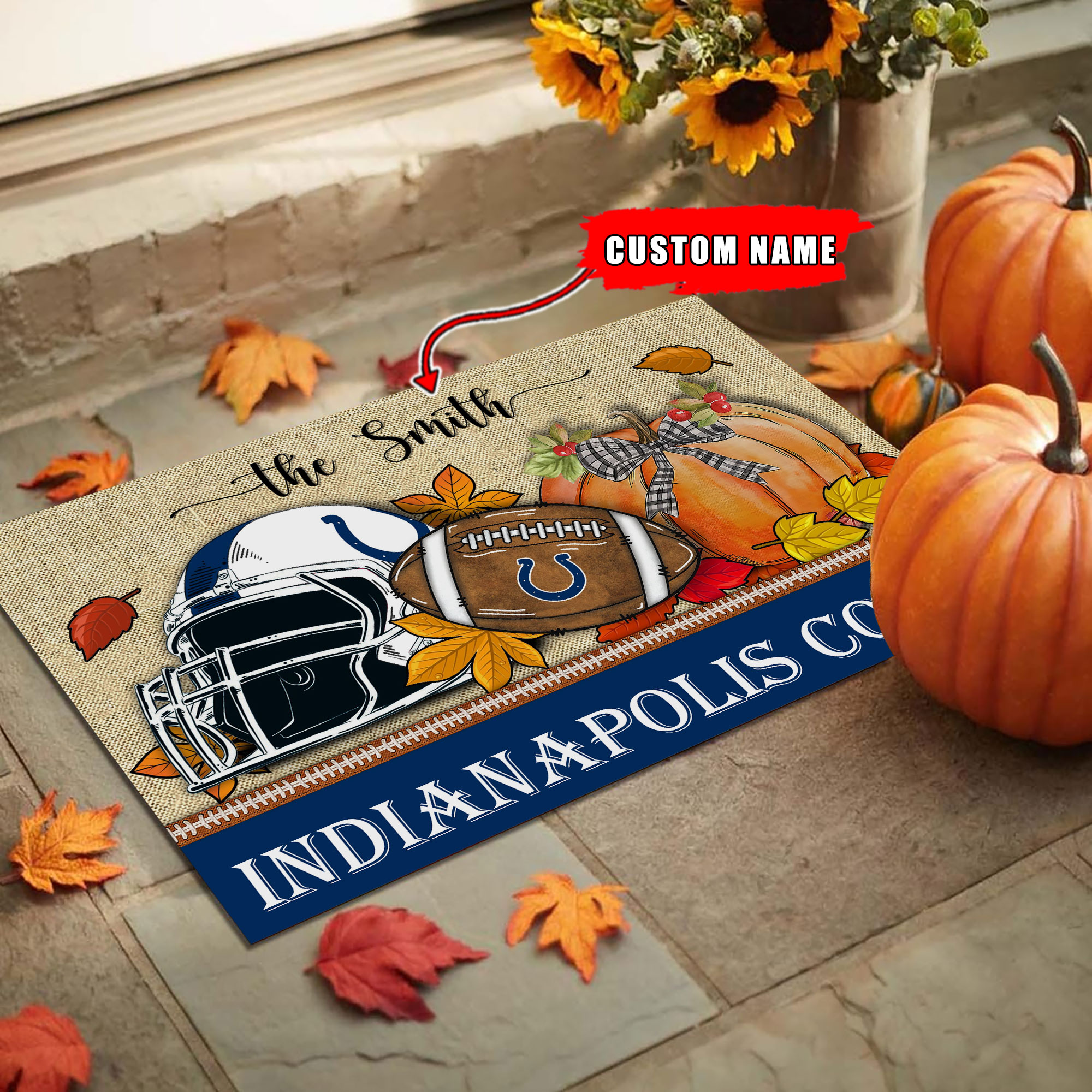 Indianapolis Colts Fall Football Doormat