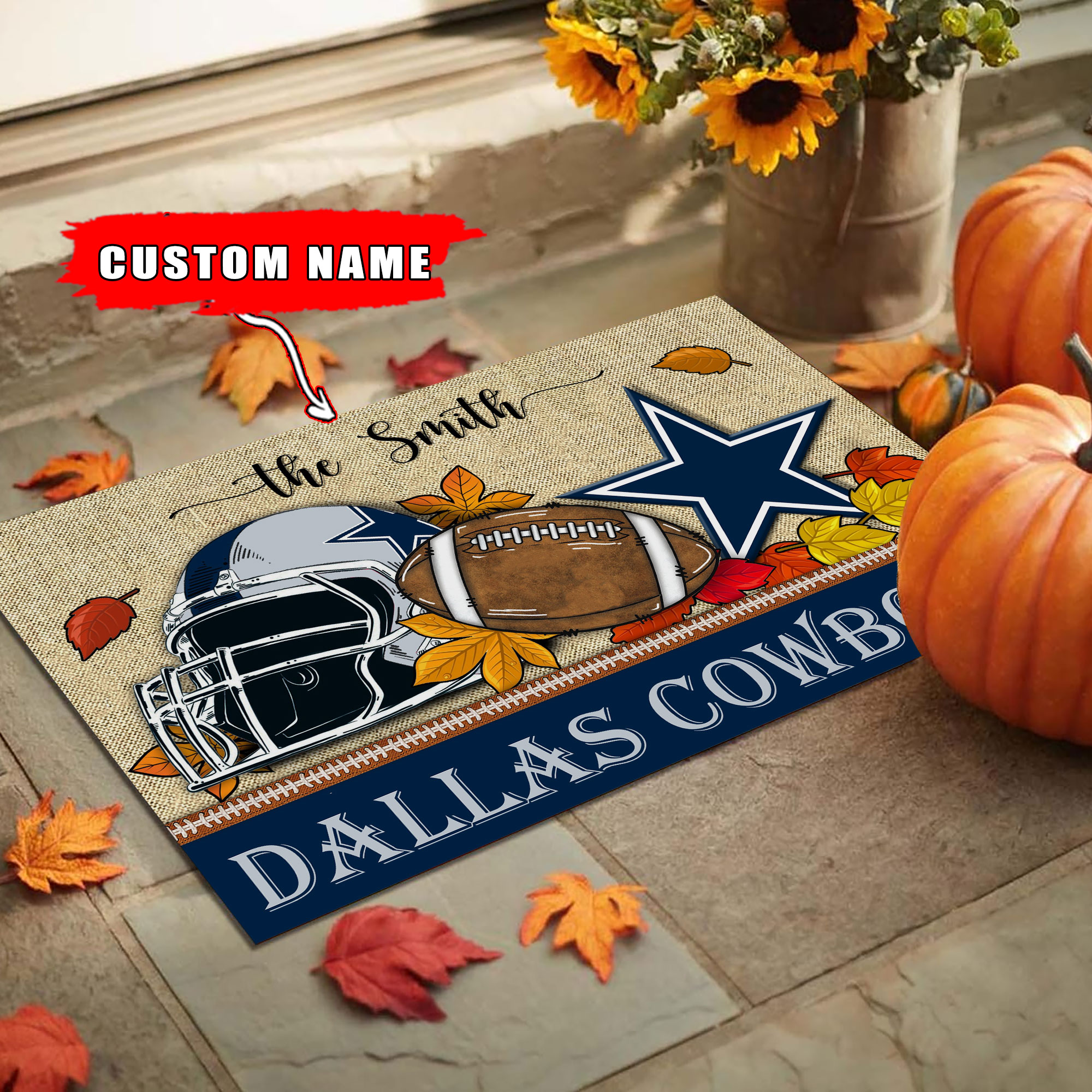 Dallas Cowboys Football Doormat