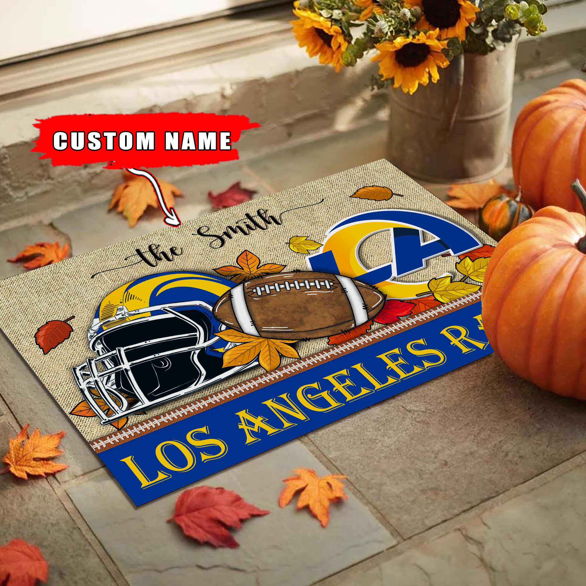 Los Angeles Rams Football Doormat