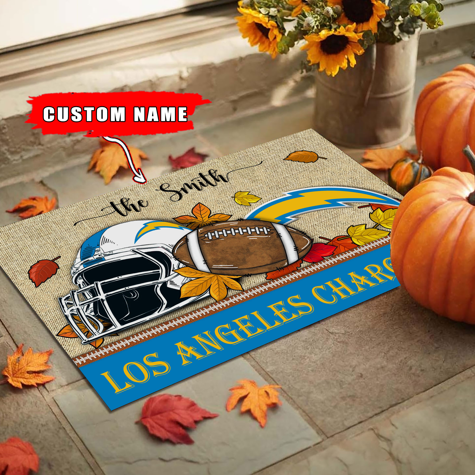Los Angeles Chargers  Football Doormat