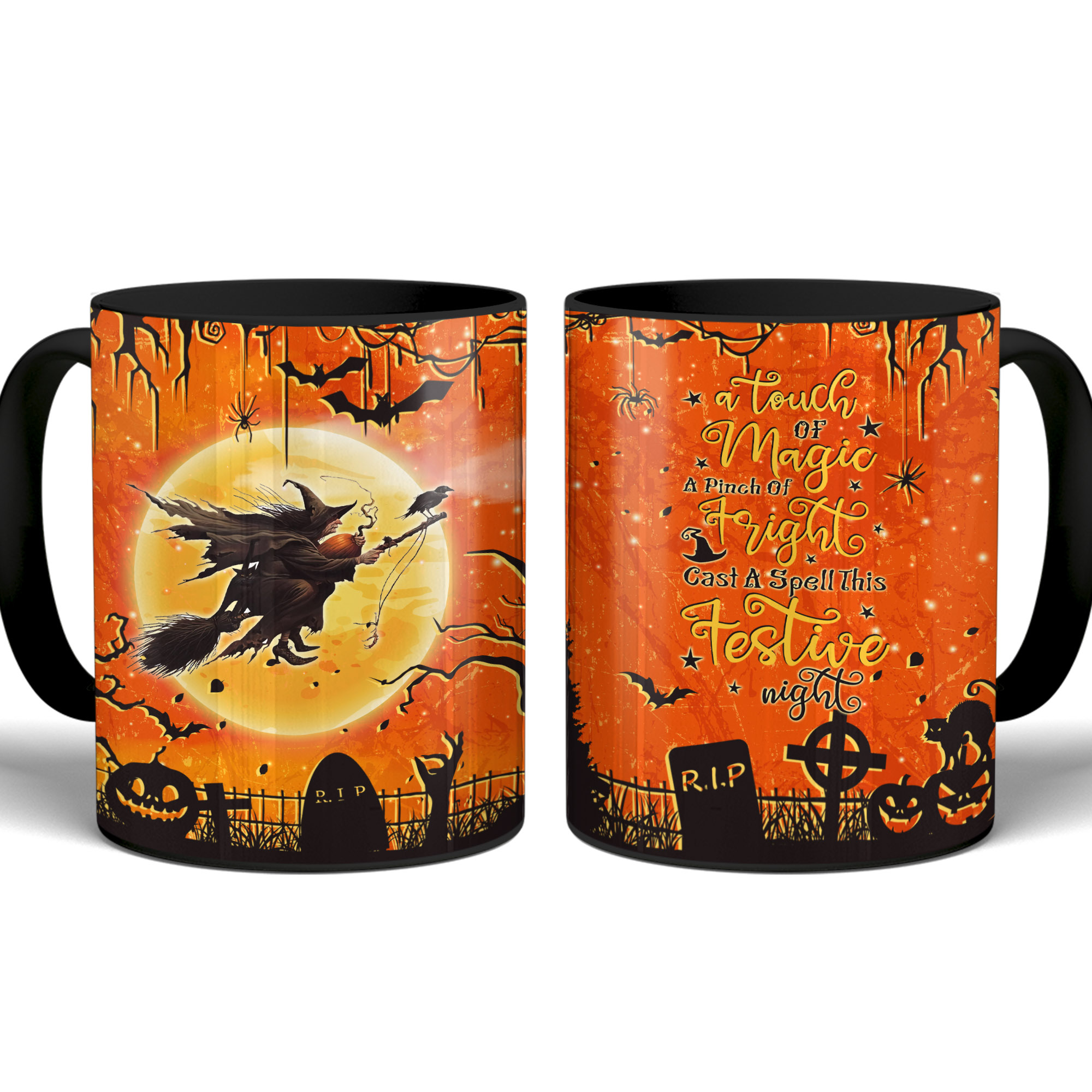 Witch Witches Black Custom Mug, Halloween Mug, Gift for Halloween - Image 8