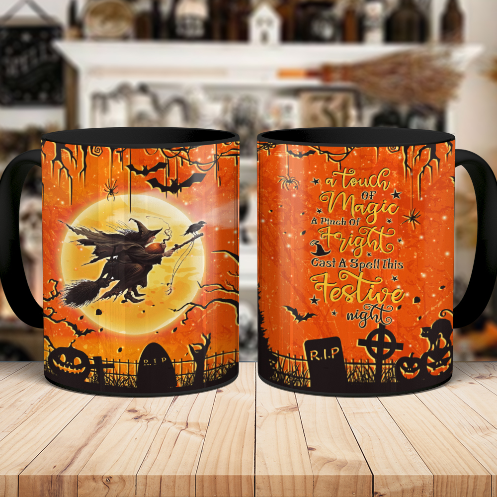 Witch Witches Black Custom Mug, Halloween Mug, Gift for Halloween