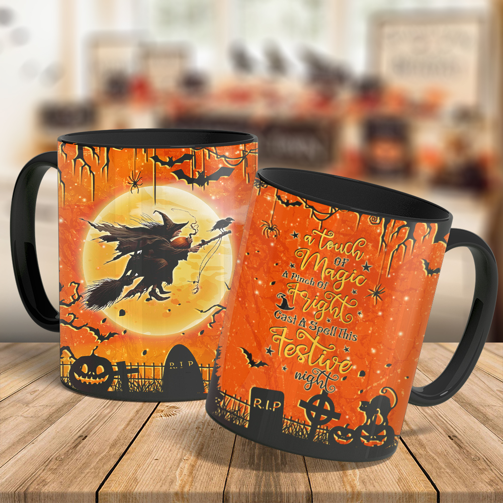 Witch Witches Black Custom Mug, Halloween Mug, Gift for Halloween - Image 4