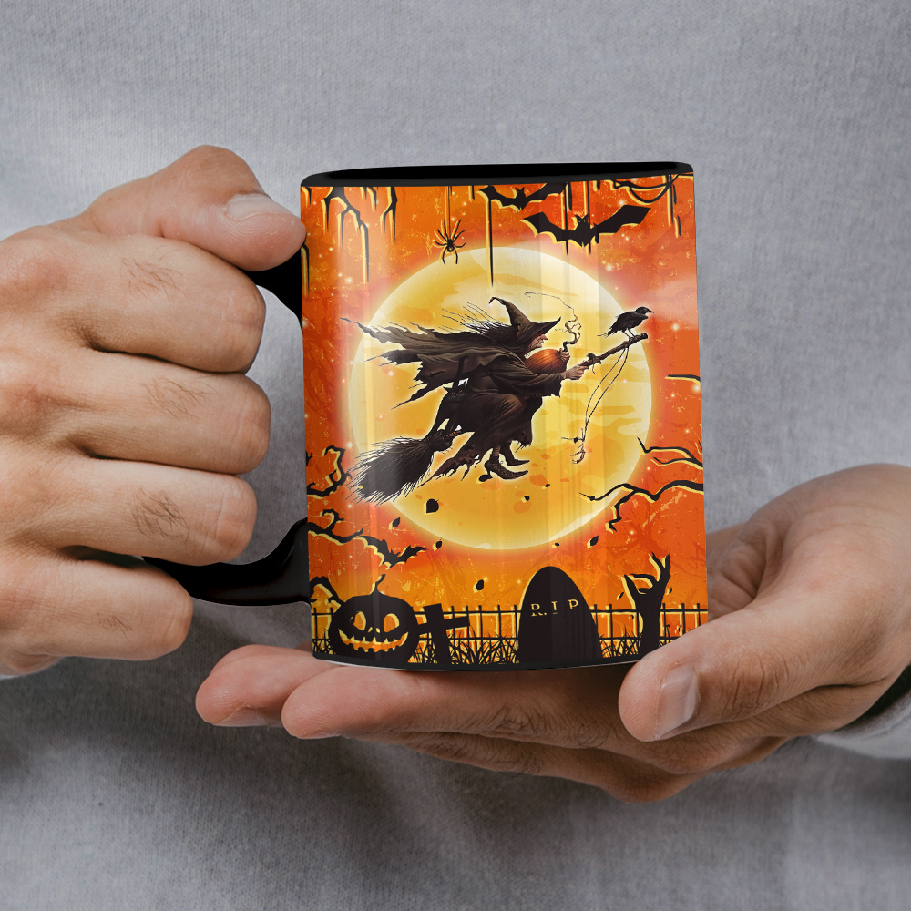 Witch Witches Black Custom Mug, Halloween Mug, Gift for Halloween - Image 5