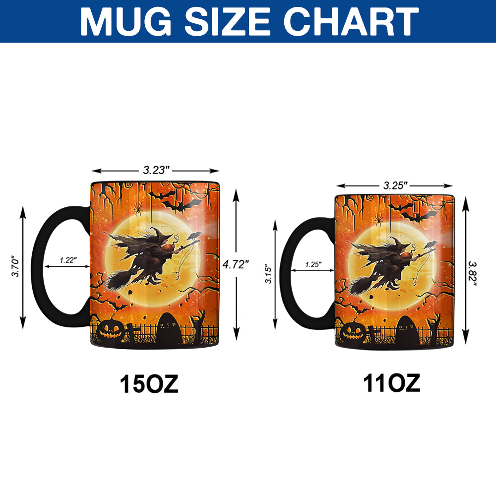 Witch Witches Black Custom Mug, Halloween Mug, Gift for Halloween - Image 7