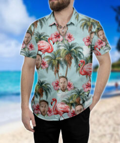 Alternative view of Hawaiian Shirt Personalized Beach Hawaii Shirt With Picture, Tropical Floral Pattern Hawaiian Shirt, Summer Gifts