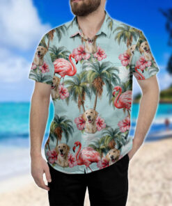 Alternative view of Hawaiian Shirt Personalized Beach Hawaii Shirt With Picture, Tropical Floral Pattern Hawaiian Shirt, Summer Gifts