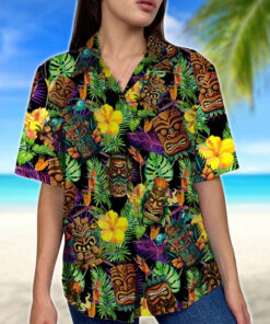 Hawaiian Shirt Personalized Beach Hawaii Shirt With Picture, Tropical Floral Pattern Hawaiian Shirt, Summer Gifts