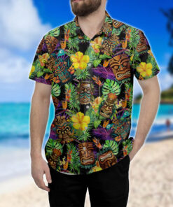 Alternative view of Hawaiian Shirt Personalized Beach Hawaii Shirt With Picture, Tropical Floral Pattern Hawaiian Shirt, Summer Gifts