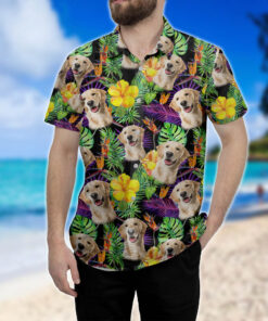 Alternative view of Hawaiian Shirt Personalized Beach Hawaii Shirt With Picture, Tropical Floral Pattern Hawaiian Shirt, Summer Gifts