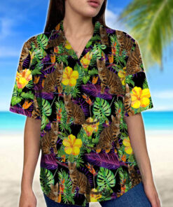 Hawaiian Shirt Personalized Beach Hawaii Shirt With Picture, Tropical Floral Pattern Hawaiian Shirt, Summer Gifts