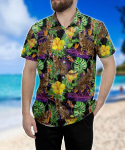 Alternative view of Hawaiian Shirt Personalized Beach Hawaii Shirt With Picture, Tropical Floral Pattern Hawaiian Shirt, Summer Gifts