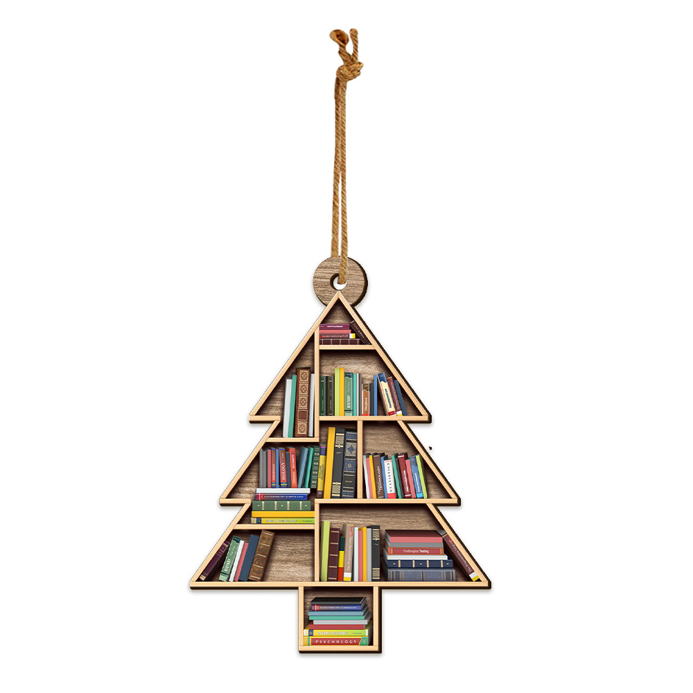 Book ornament Personalized Book Wooden Ornament Personalized Your Name, Christmas Gift For Book Lovers, Christmas Decorations - Image 6