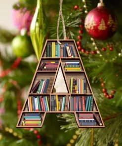 Book ornament Personalized Book Wooden Ornament Personalized Your Name, Christmas Gift For Book Lovers, Christmas Decorations