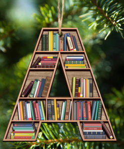Alternative view of Book ornament Personalized Book Wooden Ornament Personalized Your Name, Christmas Gift For Book Lovers, Christmas Decorations