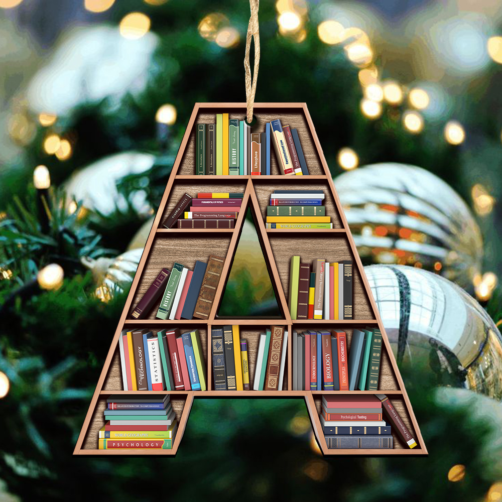 Book ornament Personalized Book Wooden Ornament Personalized Your Name, Christmas Gift For Book Lovers, Christmas Decorations - Image 4