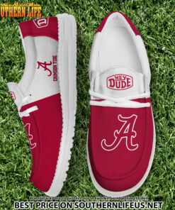 NCA01 Alabama Crimson Tide Hey Dude Canvas Loafer Shoes