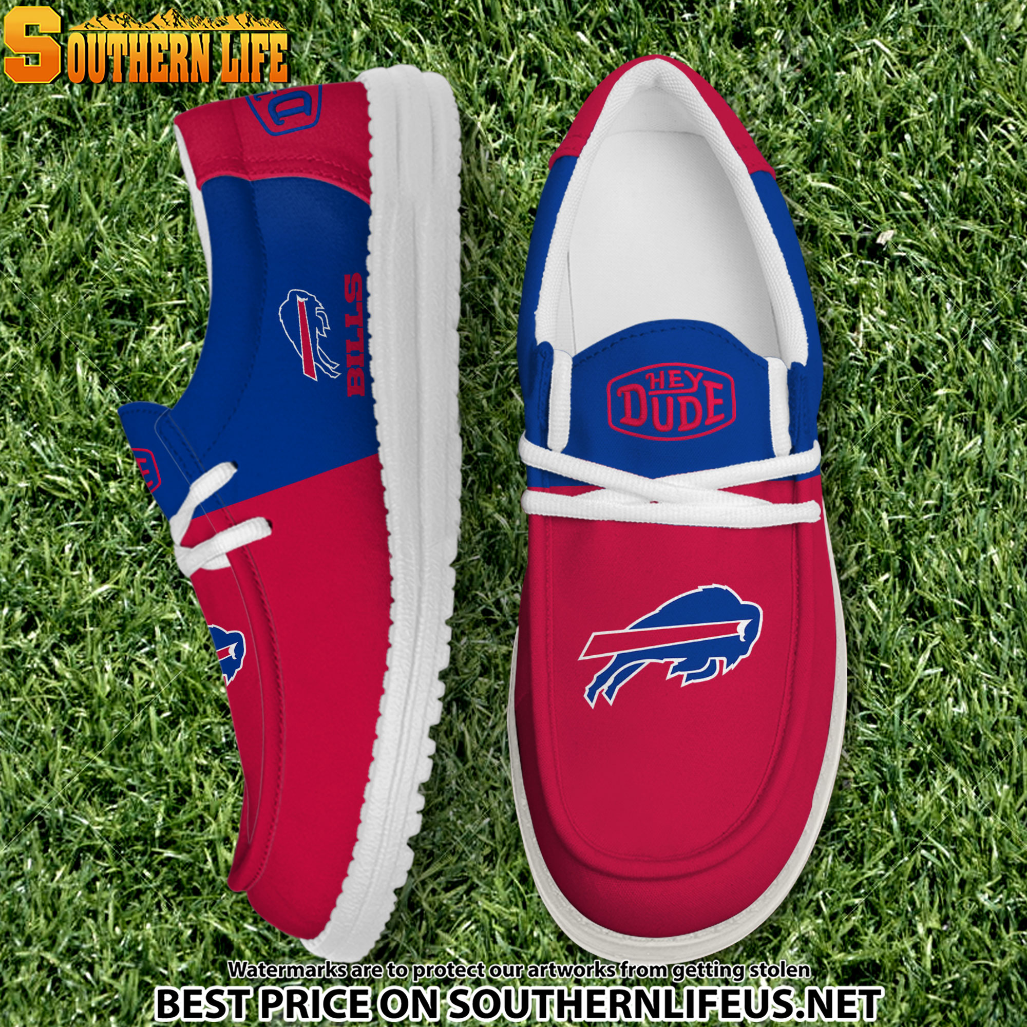 13 Buffalo Bills Football Hey Dude Canvas Loafer Shoes