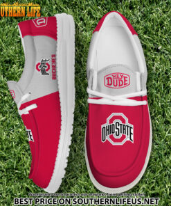 NCA04 Ohio State Buckeyes Hey Dude Canvas Loafer Shoes