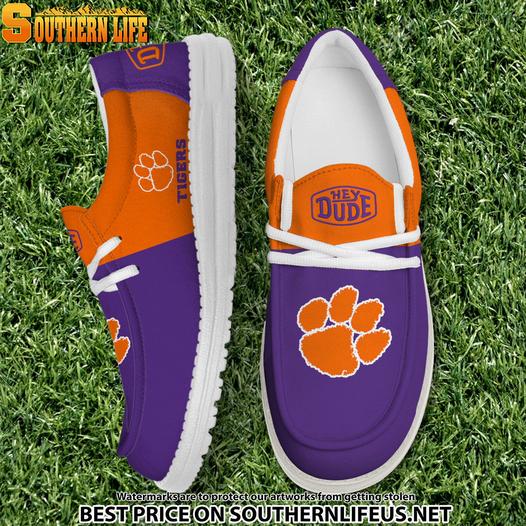 NCA05 Clemson Tigers Hey Dude Canvas Loafer Shoes