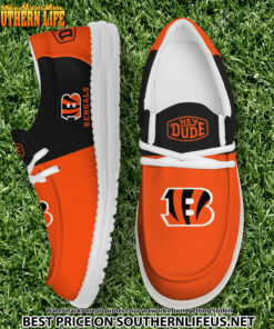 24 Cincinnati Bengals Football Hey Dude Canvas Loafer Shoes