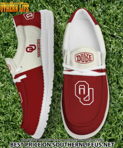 NCA10 Oklahoma Sooners Hey Dude Canvas Loafer Shoes