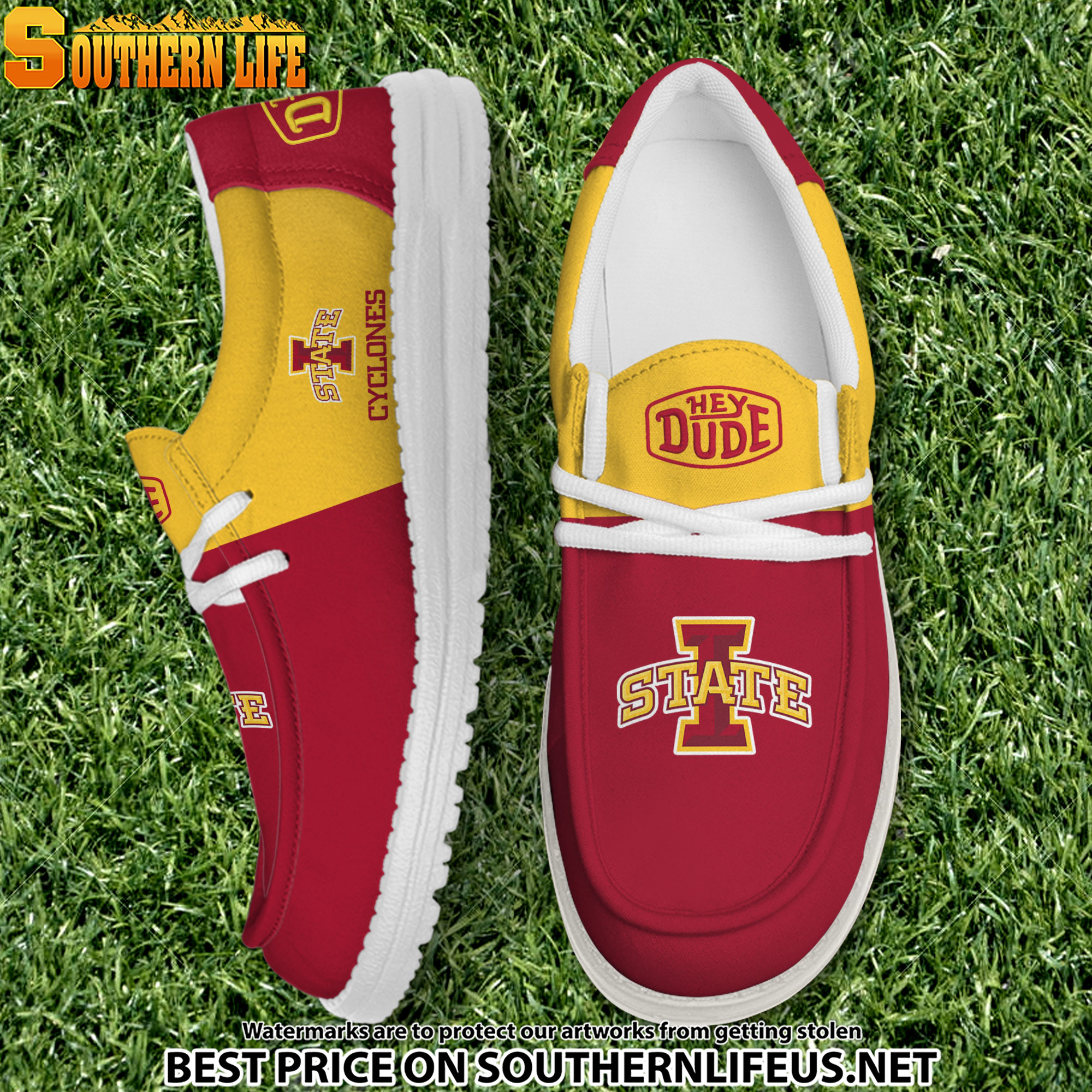 NCA11 Iowa State Cyclones Hey Dude Canvas Loafer Shoes