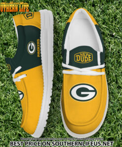 12 Green Bay Packers Football Hey Dude Canvas Loafer Shoes