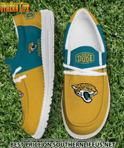 29 Jacksonville Jaguars Football Hey Dude Canvas Loafer Shoes