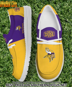 20 Minnesota Vikings Football Hey Dude Canvas Loafer Shoes