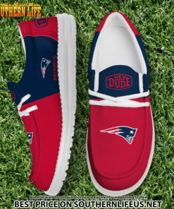 06 New England Patriots Football Hey Dude Canvas Loafer Shoes