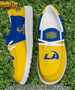 21 Los Angeles Rams Football Hey Dude Canvas Loafer Shoes