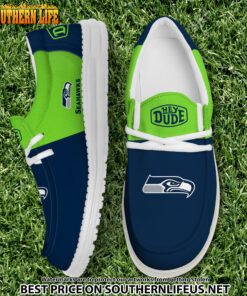 07 Seattle Seahawks Football Hey Dude Canvas Loafer Shoes