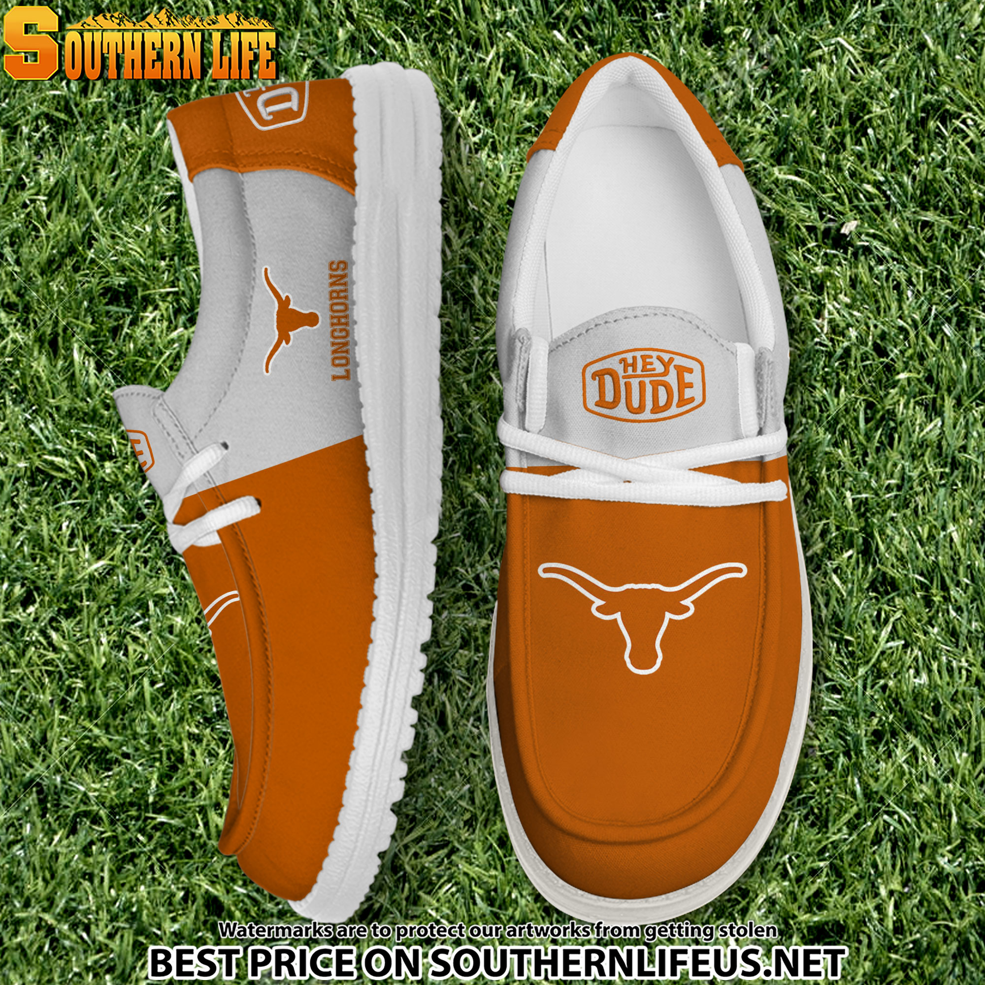 NCA32 Texas Longhorns Hey Dude Canvas Loafer Shoes