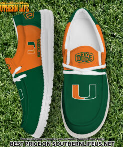 NCA36 Miami Hurricanes Hey Dude Canvas Loafer Shoes