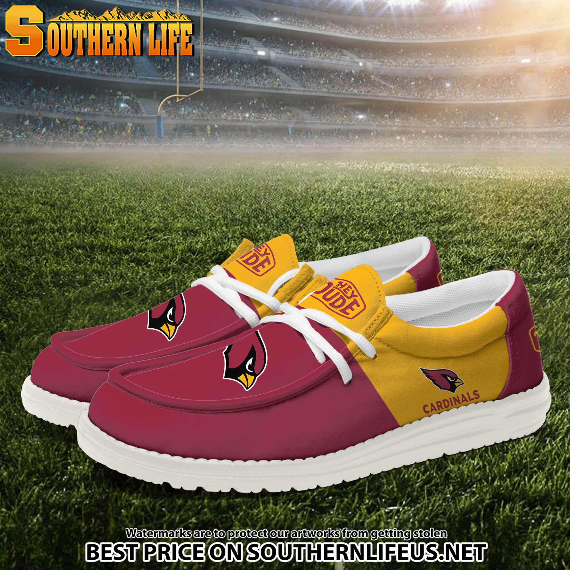 31 Arizona Cardinals Football Hey Dude Canvas Loafer Shoes - Image 2