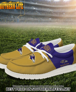 Alternative view of 14 Baltimore Ravens Football Hey Dude Canvas Loafer Shoes