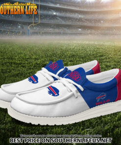 Alternative view of 13 Buffalo Bills Football White Hey Dude Canvas Loafer Shoes