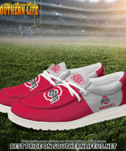 Alternative view of NCA04 Ohio State Buckeyes Hey Dude Canvas Loafer Shoes
