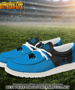 Alternative view of 23 Carolina Panthers Football Hey Dude Canvas Loafer Shoes