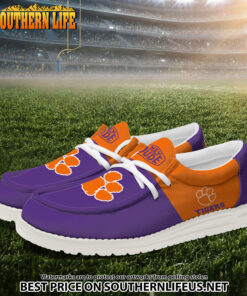 Alternative view of NCA05 Clemson Tigers Hey Dude Canvas Loafer Shoes
