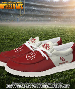 Alternative view of NCA10 Oklahoma Sooners Hey Dude Canvas Loafer Shoes