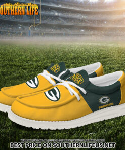 Alternative view of 12 Green Bay Packers Football Hey Dude Canvas Loafer Shoes