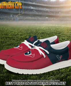 Alternative view of 28 Houston Texans Football Hey Dude Canvas Loafer Shoes