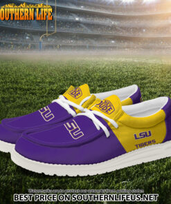 Alternative view of NCA13 LSU Tigers Hey Dude Canvas Loafer Shoes